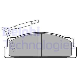 DELPHI Комплект тормозных колодок, дисковый тормоз LP1812