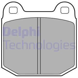 DELPHI Комплект тормозных колодок, дисковый тормоз LP1814