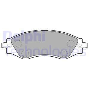 DELPHI Комплект тормозных колодок, дисковый тормоз LP1816