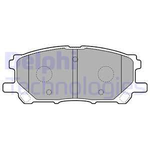 DELPHI Комплект тормозных колодок, дисковый тормоз LP1823