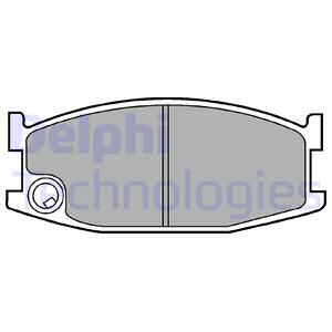DELPHI Комплект тормозных колодок, дисковый тормоз LP183
