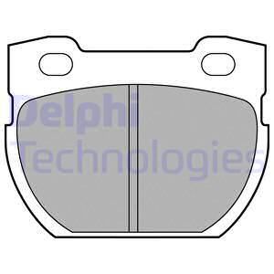 DELPHI Комплект тормозных колодок, дисковый тормоз LP1847