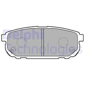 DELPHI Комплект тормозных колодок, дисковый тормоз LP1850