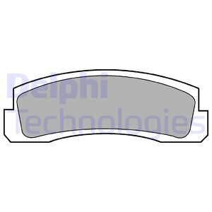 DELPHI Комплект тормозных колодок, дисковый тормоз LP189