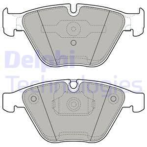DELPHI Комплект тормозных колодок, дисковый тормоз LP1961