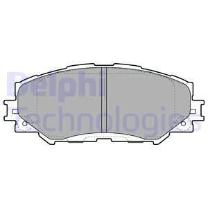DELPHI Комплект тормозных колодок, дисковый тормоз LP2002