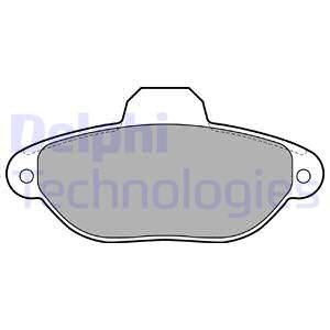 DELPHI Комплект тормозных колодок, дисковый тормоз LP2013