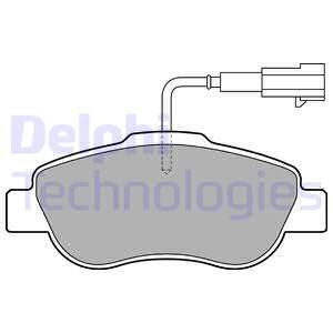 DELPHI Комплект тормозных колодок, дисковый тормоз LP2014