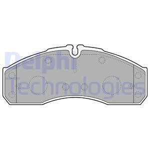 DELPHI Комплект тормозных колодок, дисковый тормоз LP2042