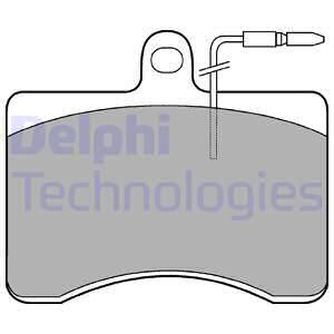 DELPHI Комплект тормозных колодок, дисковый тормоз LP210