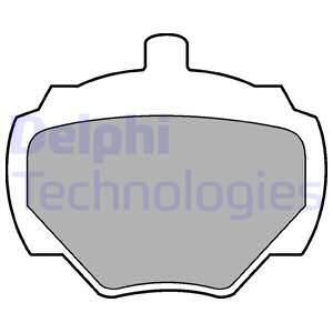 DELPHI Комплект тормозных колодок, дисковый тормоз LP211