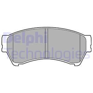 DELPHI Комплект тормозных колодок, дисковый тормоз LP2111