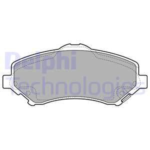 DELPHI Комплект тормозных колодок, дисковый тормоз LP2143