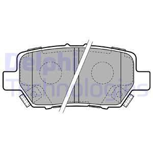 DELPHI Комплект тормозных колодок, дисковый тормоз LP2160