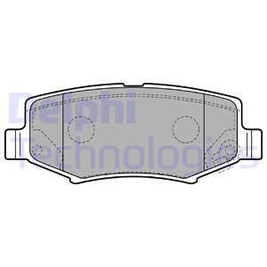 DELPHI Комплект тормозных колодок, дисковый тормоз LP2172