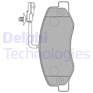 DELPHI Комплект тормозных колодок, дисковый тормоз LP2192