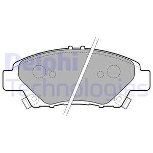 DELPHI Комплект тормозных колодок, дисковый тормоз LP2194