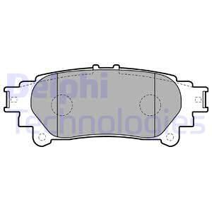 DELPHI Комплект тормозных колодок, дисковый тормоз LP2196