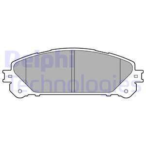 DELPHI Комплект тормозных колодок, дисковый тормоз LP2201