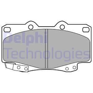 DELPHI Комплект тормозных колодок, дисковый тормоз LP2242