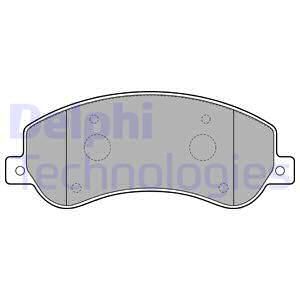 DELPHI Комплект тормозных колодок, дисковый тормоз LP2257