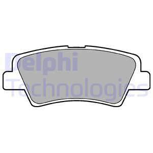 DELPHI Комплект тормозных колодок, дисковый тормоз LP2295