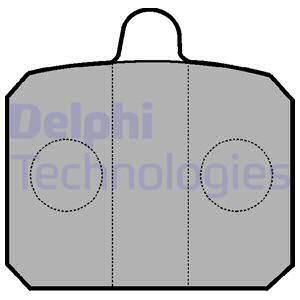DELPHI Комплект тормозных колодок, дисковый тормоз LP235