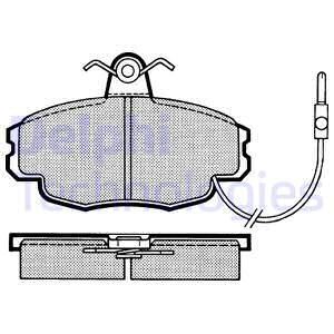 DELPHI Комплект тормозных колодок, дисковый тормоз LP248