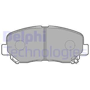 DELPHI Комплект тормозных колодок, дисковый тормоз LP2481