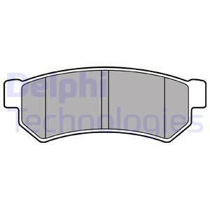 DELPHI Комплект тормозных колодок, дисковый тормоз LP2502