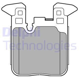 DELPHI Комплект тормозных колодок, дисковый тормоз LP2660