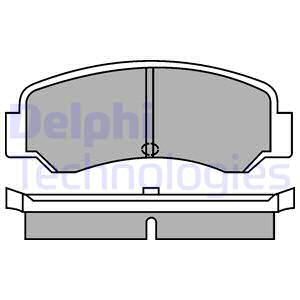 DELPHI Комплект тормозных колодок, дисковый тормоз LP287