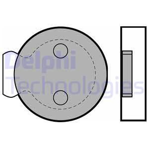 DELPHI Комплект тормозных колодок, дисковый тормоз LP422