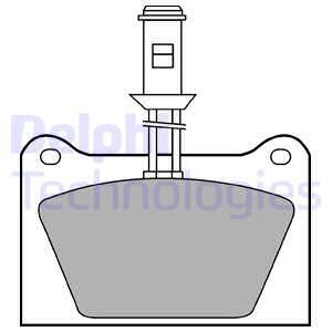 DELPHI Комплект тормозных колодок, дисковый тормоз LP435