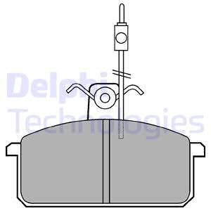 DELPHI Комплект тормозных колодок, дисковый тормоз LP436