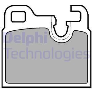 DELPHI Комплект тормозных колодок, дисковый тормоз LP443