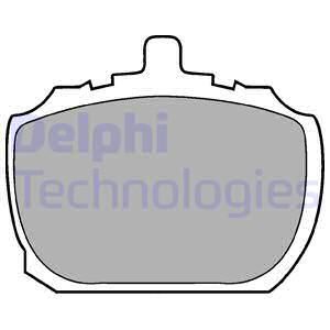 DELPHI Комплект тормозных колодок, дисковый тормоз LP45