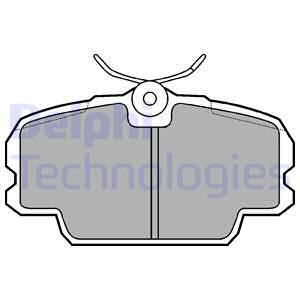 DELPHI Комплект тормозных колодок, дисковый тормоз LP455