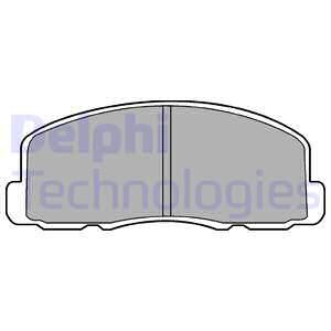 DELPHI Комплект тормозных колодок, дисковый тормоз LP458