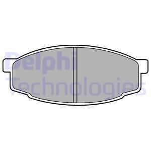 DELPHI Комплект тормозных колодок, дисковый тормоз LP461