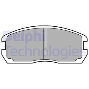 DELPHI Комплект тормозных колодок, дисковый тормоз LP467