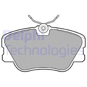 DELPHI Комплект тормозных колодок, дисковый тормоз LP499