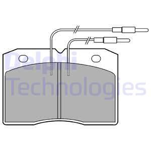 DELPHI Комплект тормозных колодок, дисковый тормоз LP501