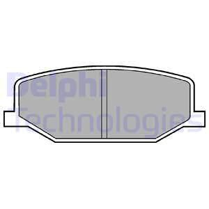 DELPHI Комплект тормозных колодок, дисковый тормоз LP527