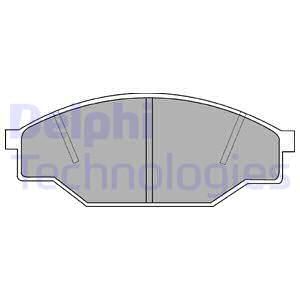 DELPHI Комплект тормозных колодок, дисковый тормоз LP538