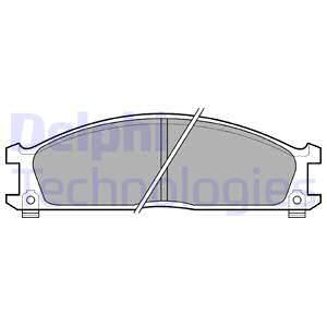 DELPHI Комплект тормозных колодок, дисковый тормоз LP543
