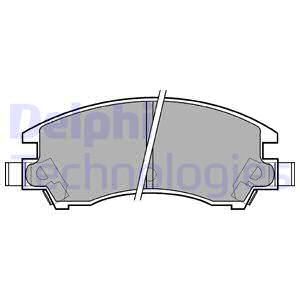 DELPHI Комплект тормозных колодок, дисковый тормоз LP547