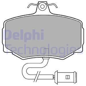 DELPHI Комплект тормозных колодок, дисковый тормоз LP554