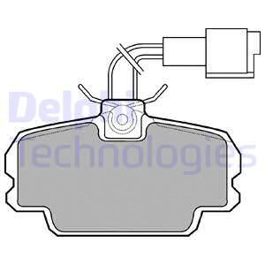 DELPHI Комплект тормозных колодок, дисковый тормоз LP592