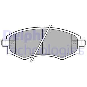 DELPHI Комплект тормозных колодок, дисковый тормоз LP606